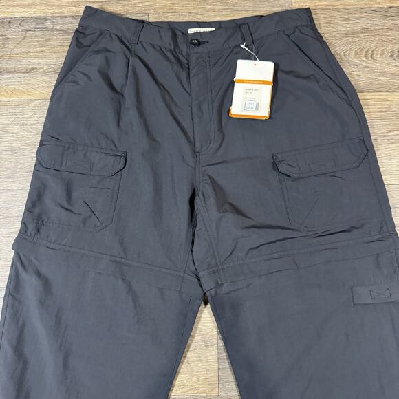 Royal Robbins Hiking Pants Womens 14 Gray Zip N' Go Convertible 34X28 Outdoor - Picture 2 of 15